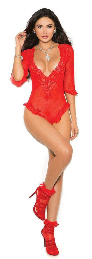 Red lace nighty